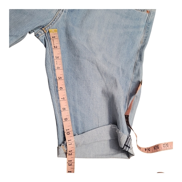 NEW Levi's 511 Blue Denim Cut Off Jean Shorts 11" Waist 34 Light Wash Jorts - Picture 13 of 16